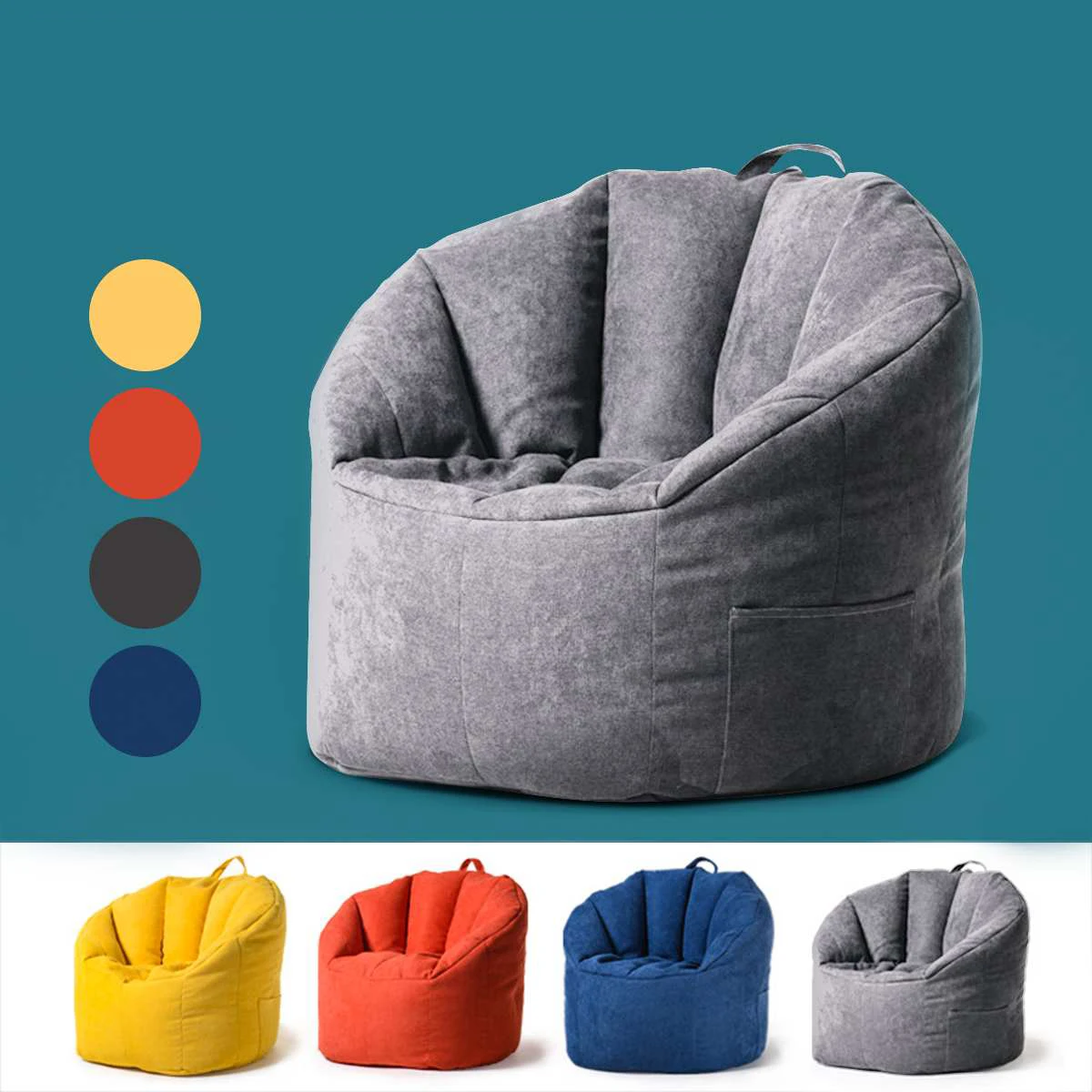 Large bean bag chair cover lazy bean bag cover giant seat leisure furniture living room chair pear-shaped puff comfortable cover
