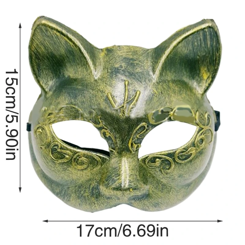 Masque chats mascarade, masque chats d'halloween, masque Cosplay d'animaux pour femmes hommes N7YF