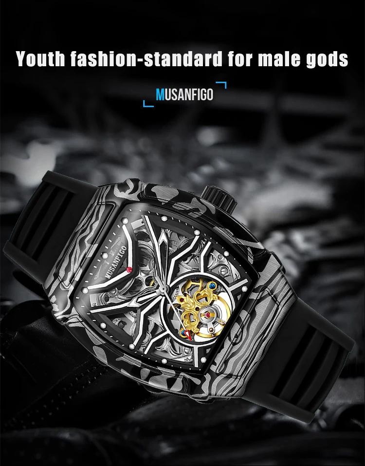 Fully Automatic Skeleton Mechanical Watch, Fashionable Personality, Luxury Hot Men's Watch, Casual Business Watch
