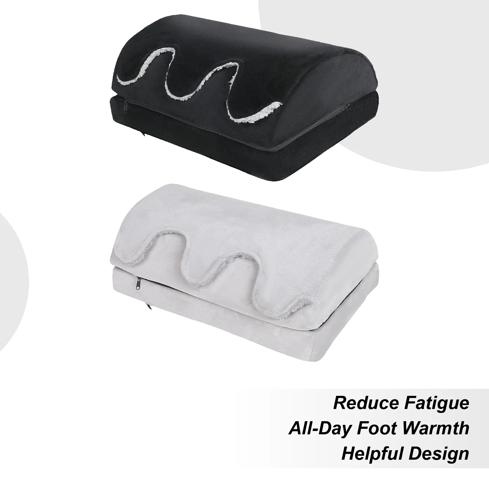 

Foot Rest Under Desk Adjustable Heights Supports Ergonomic Foot Stools With Warm Pocket For Living Room Bed Study Kitchen Home