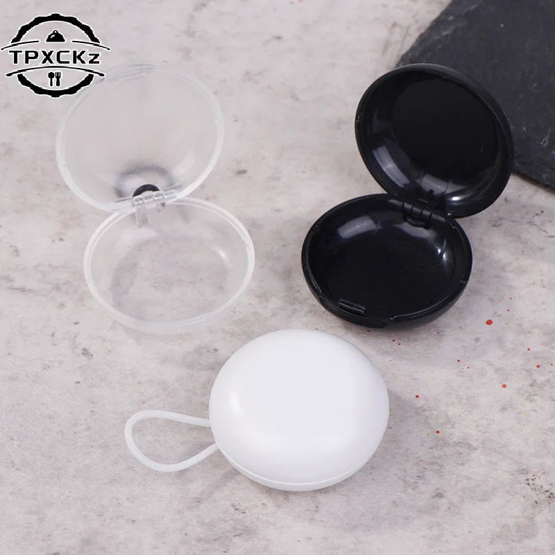 Round Soundproof Earplug Box Mini Portable Plastic Earplug Storage Box Sleeping Earplug Craft Jewelry Earring Organizer