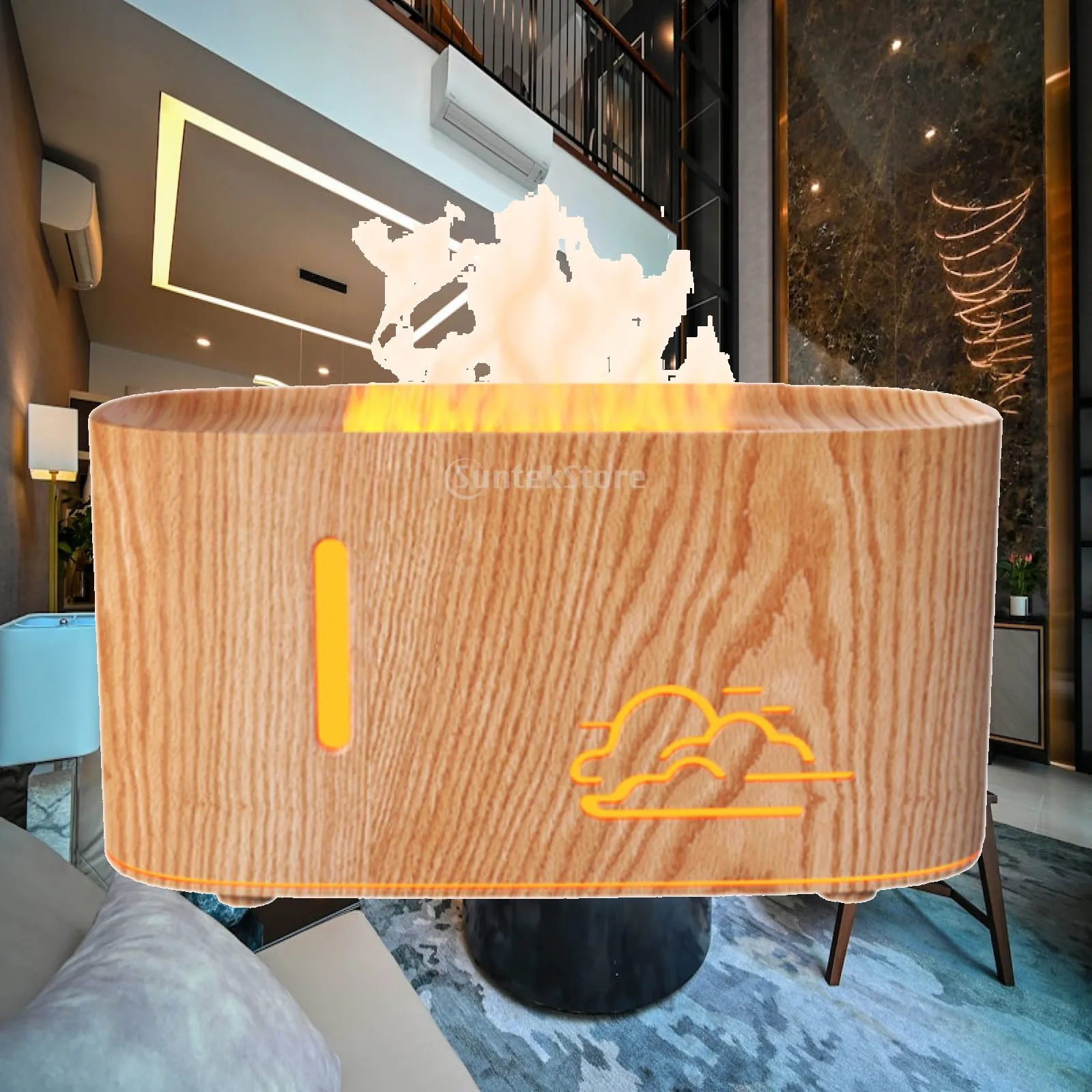 Flame Air Humidifier Mist Humidifier 2 Mode Silent Creative Modern with Water Tank for Indoor Desk Housewarming Hotel Yoga