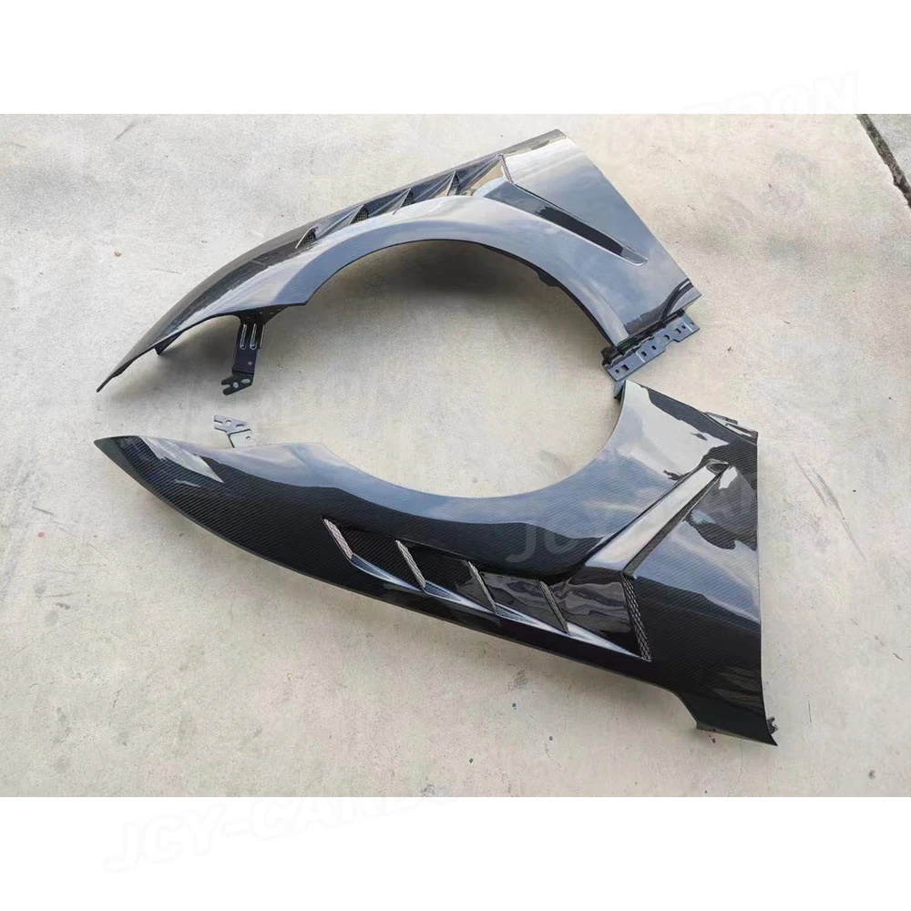 

Car Fender Cover Front Bumper Side Fender Trim Splitter Body Kits For Ford Mustang 2024+ Dry Carbon Fiber FRP