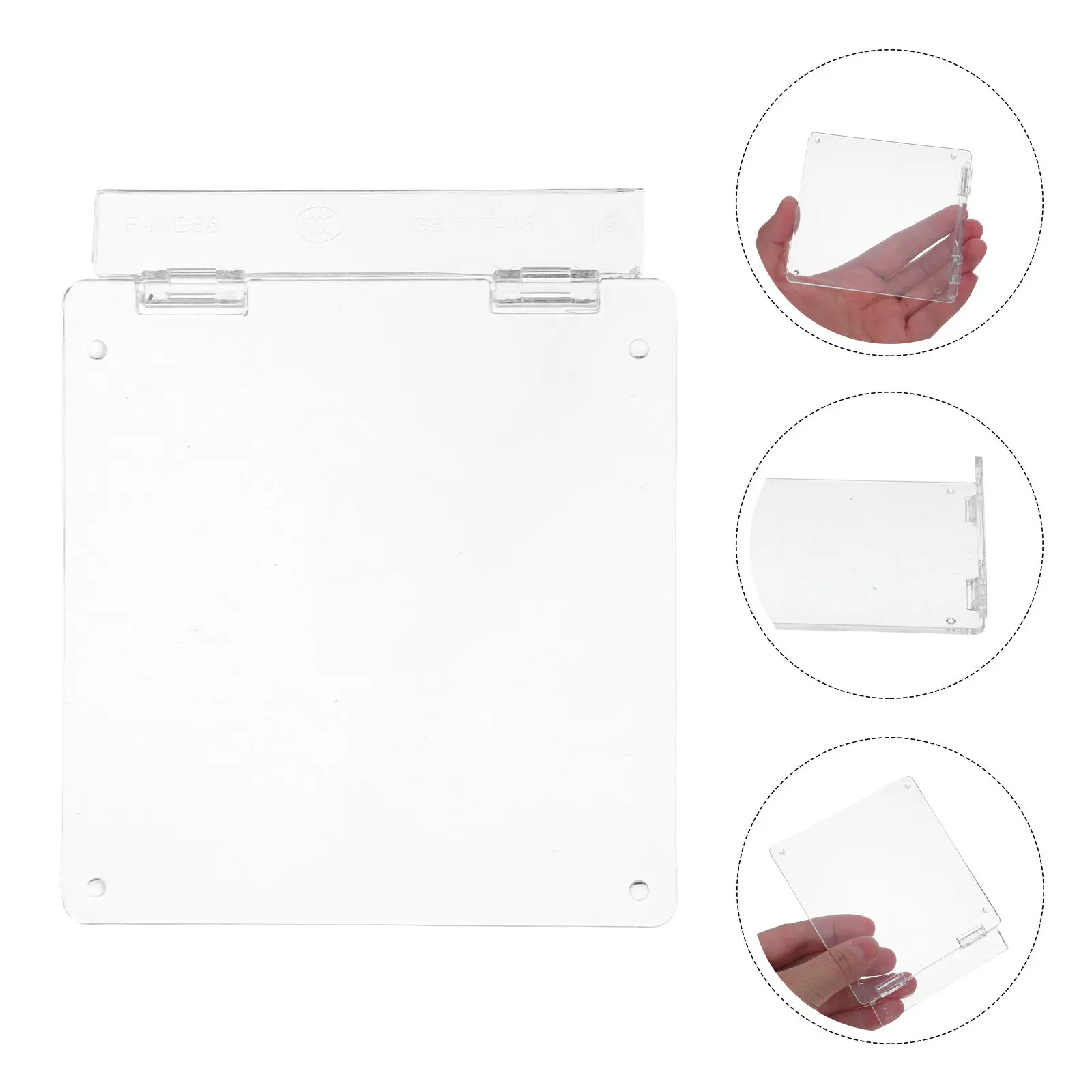2Pcs Transparent Thermostat Cover Hinged Plastic Anti Tamper Switch Guard for Central Ac Hvac Protection Ac Lock Box Cover