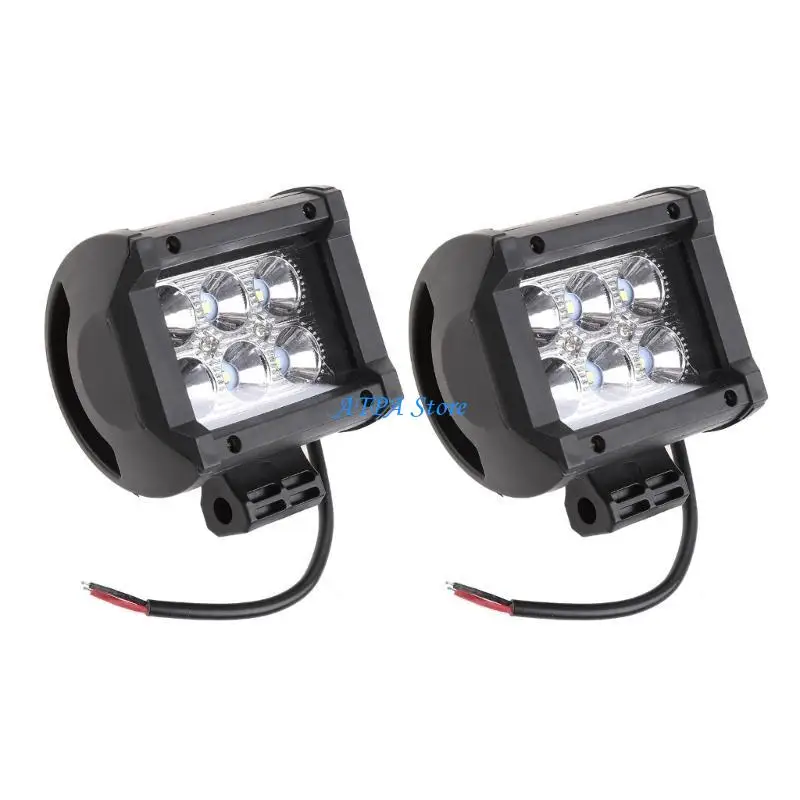 U13C 2 قطعة 18 واط 1500LM الفيضانات Led قبالة أضواء الطريق مشرق القيادة الضباب ضوء قارب أضواء مصابيح القيادة Led ضوء العمل #5