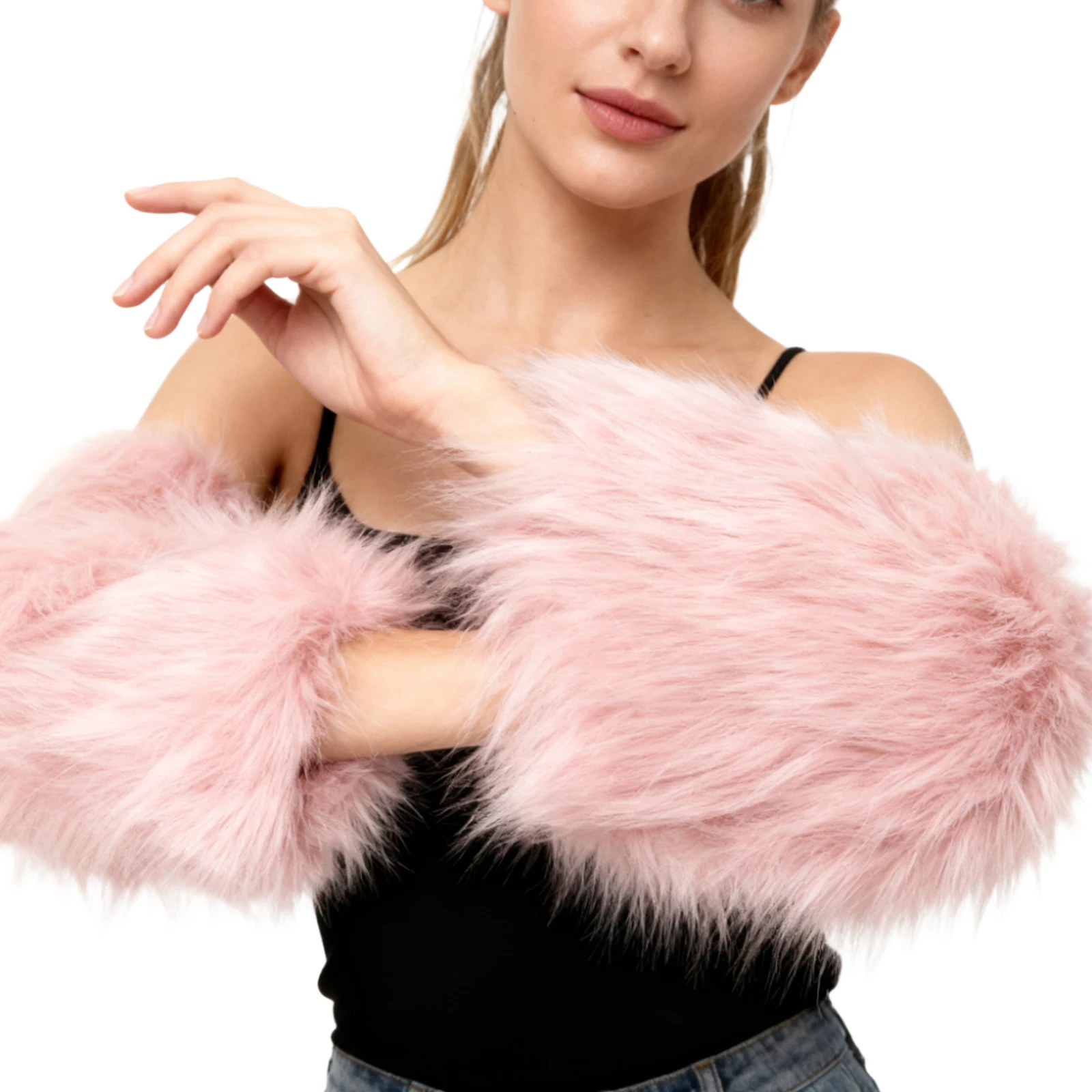 

Japanese Faux Fur Leg Warmers Boot Covers Y2K Goth Leg Socks for Carnival Oversleeves Punk Jk Knee-length Hiphop Girl Warm Sock