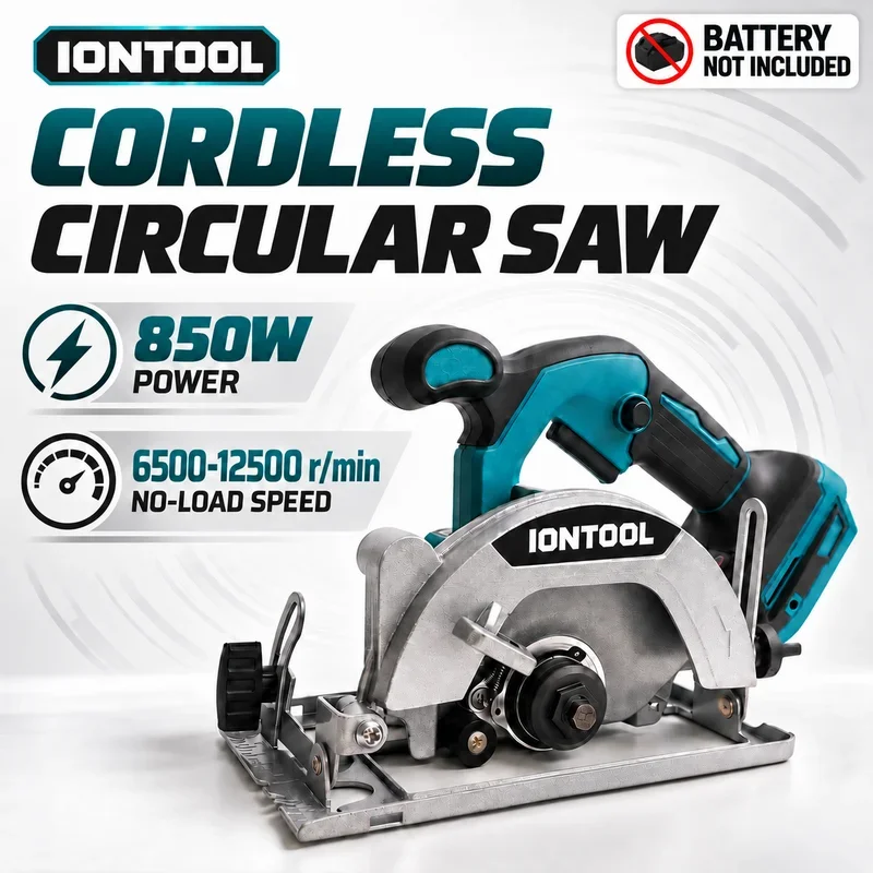 IONTOOL Cordless Circular Saw 140mm For Home Deck Build and Wood Fence Cutting and Patio Board Trimming and Garden Shed Repair
