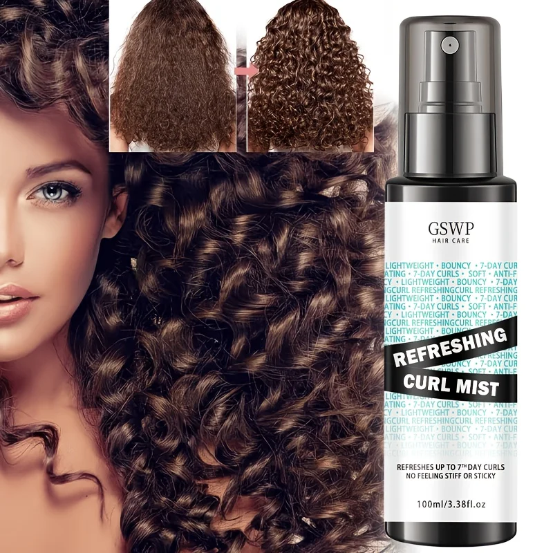 

GSWP Curl Reviving Spray: Long-lasting Hydration and Hold, Bouncy Curls, for a Natural and Perfect Curly Look.100ml/200ml