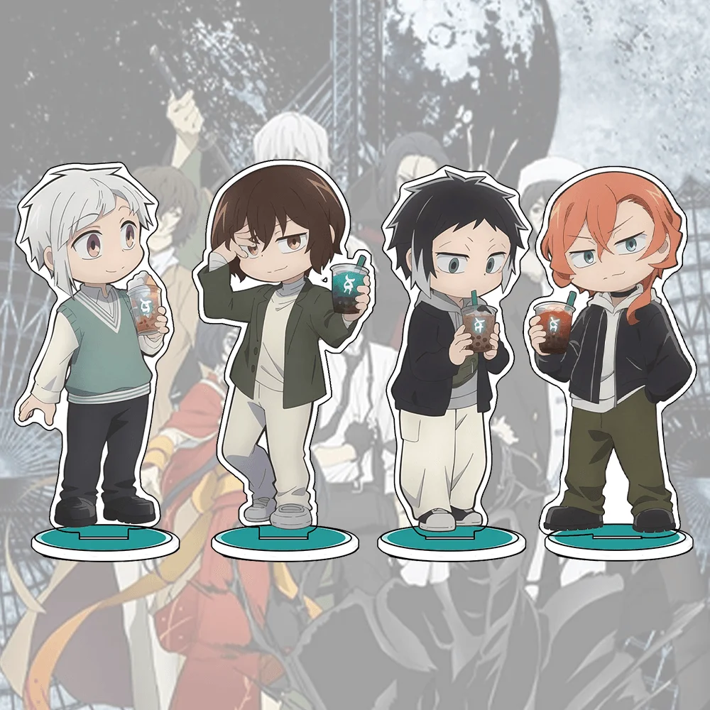 Anime Bungo Stray Dogs Nakajima Atsushi 10cm Acrylic Stand Keychain Tabletop Ornament Room Decor Chibi Cute Toy Gift Fans