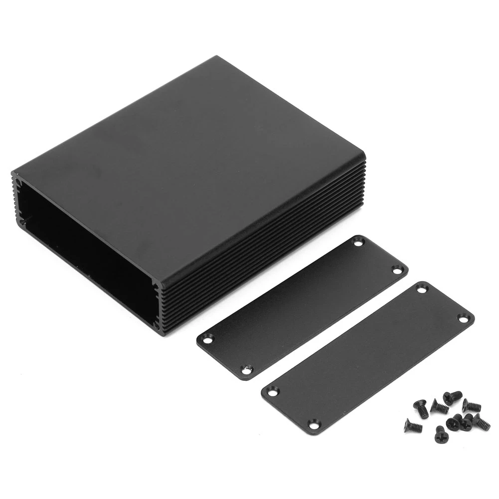 Black Aluminum Printed Circuit Board Instrument Box Enclosure Electronic Project Case