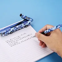 New Creative Dongfeng 61 Intercontinental Missile Design Neutral Pen Cute Toy Gel Pen Simulation Model Stand Signature Pen 6