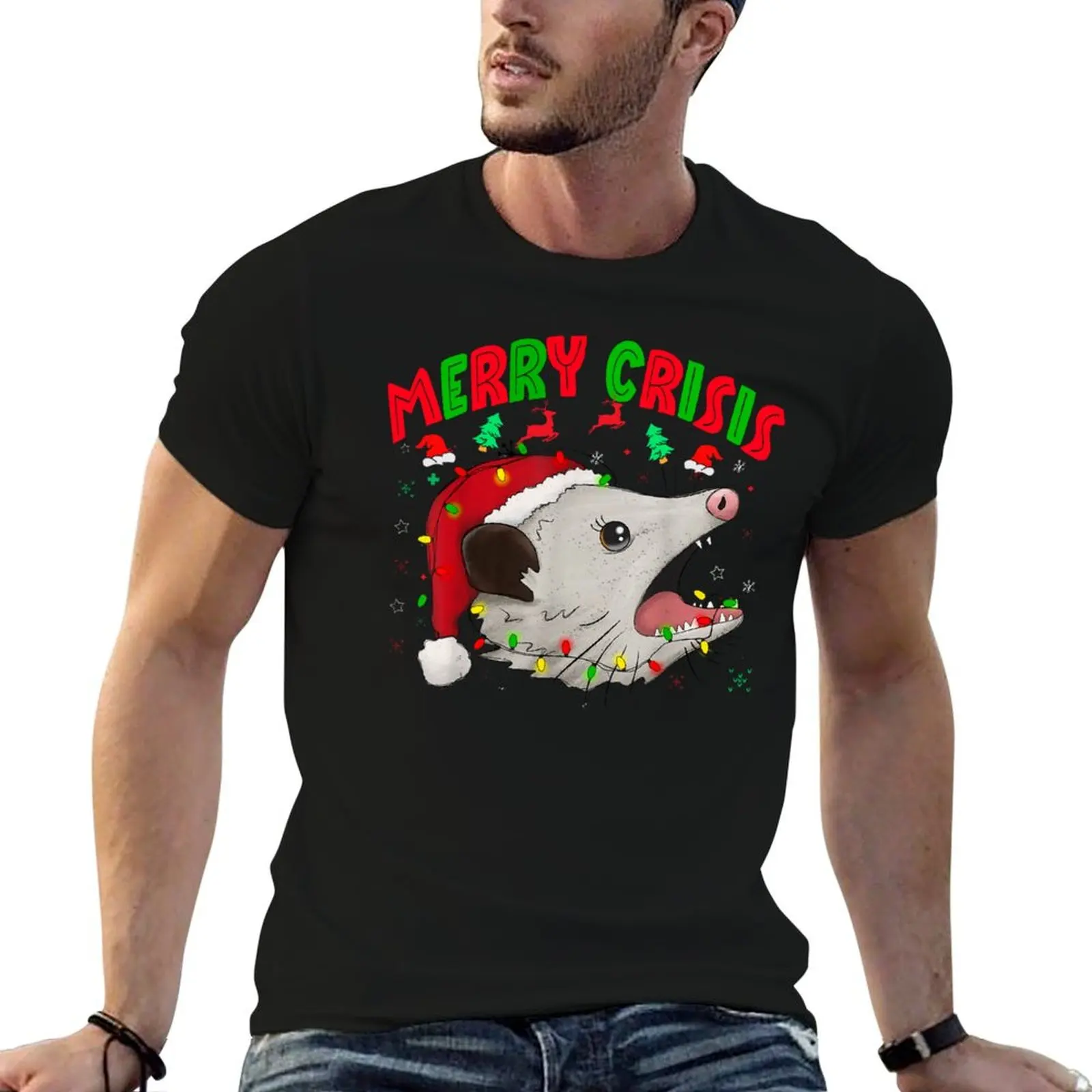 

Merry opossum men santa shirts man shirts T-Shirt man Crisis for graphic claus t t