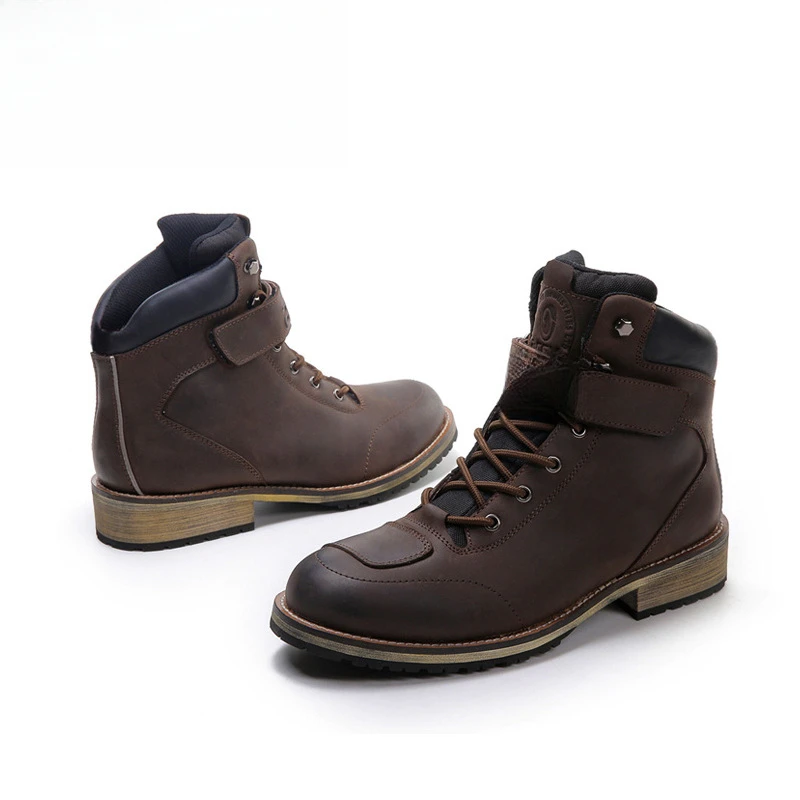 รองเท้าบูทขี่มอเตอร์ไซค์หนังวัวแท้ ARCX รุ่นวินเทจ กันน้ำ ระบายอากาศ กันลม รองเท้าบูททำงาน รุ่น L60594