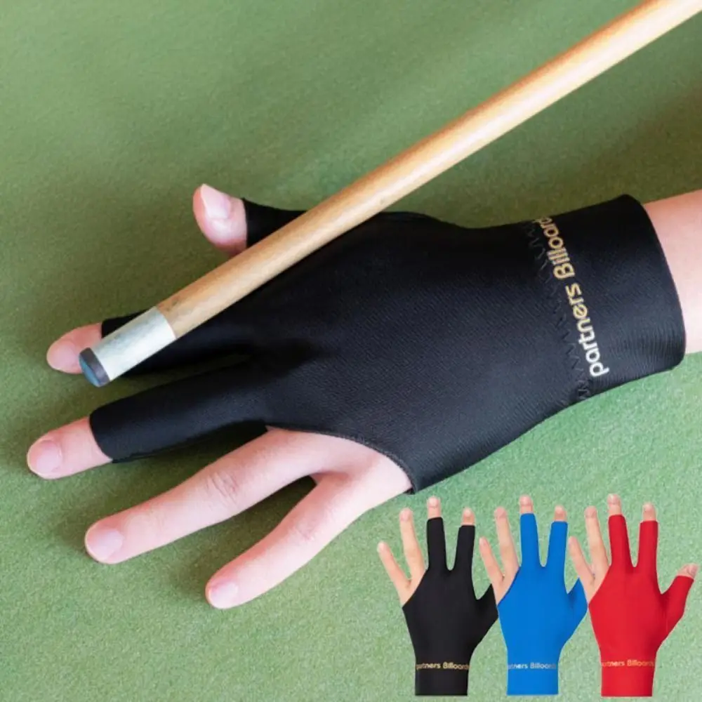 

Professional Three Fingers Billiard Glove Breathable Anti-slip Snooker Glove Fitness Accessories Elastic Billiard Training Glove
