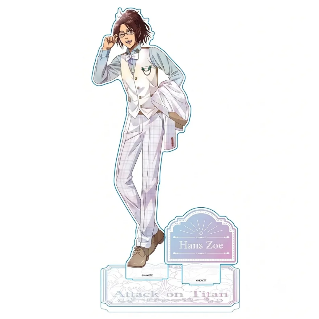Anime Attack On Titan AOT Eren Levi Erwin Hange 15cm Acrylic Stand White Suit Tuxedo Desktop Decoration Ornament Keychain