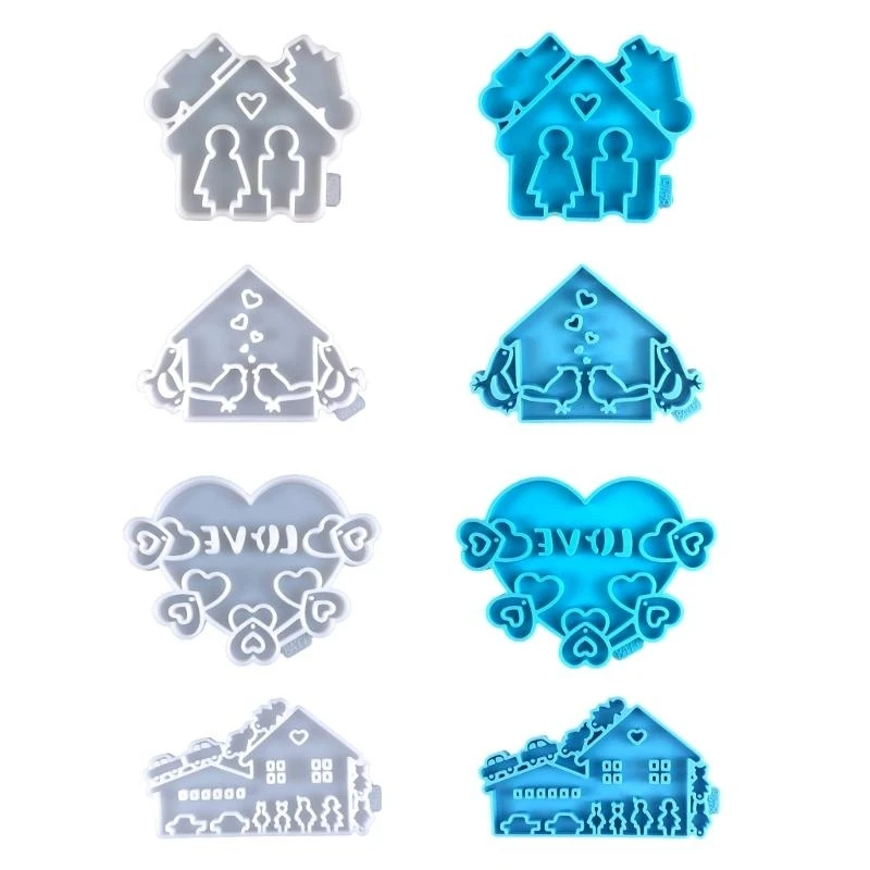 Love-Shape Resin Mold Door Hook Hanging-Holder Epoxy Mold Entryway-Organizer Q5WC
