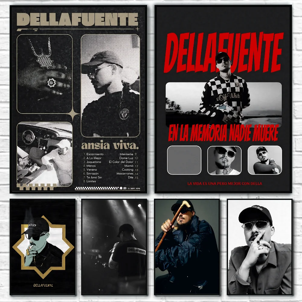 Póster de Dellafuente F C, arte autoadhesivo, pegatina de papel impermeable, decoración de pared de habitación, cafetería, Bar, 1 ud.