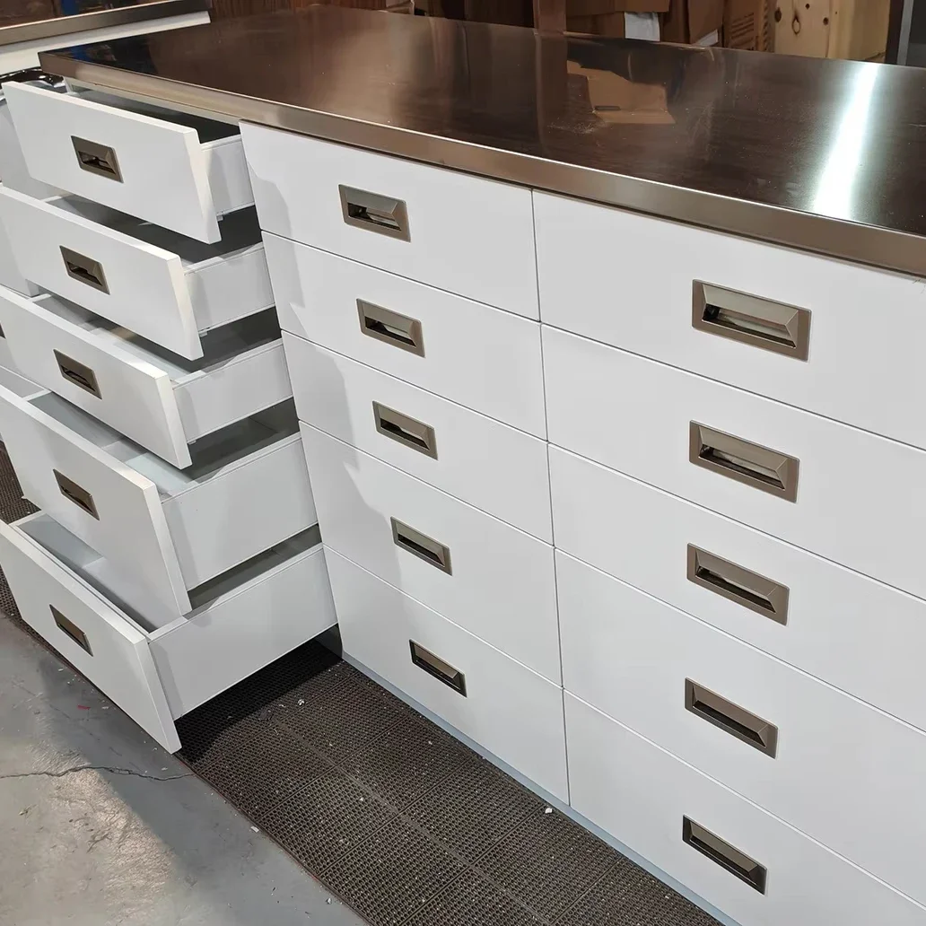 Medical Hospital Bedside Table Cabinet Factory Price Veterinary Instrument Storage Practical Hospital Bed Table Cabinet