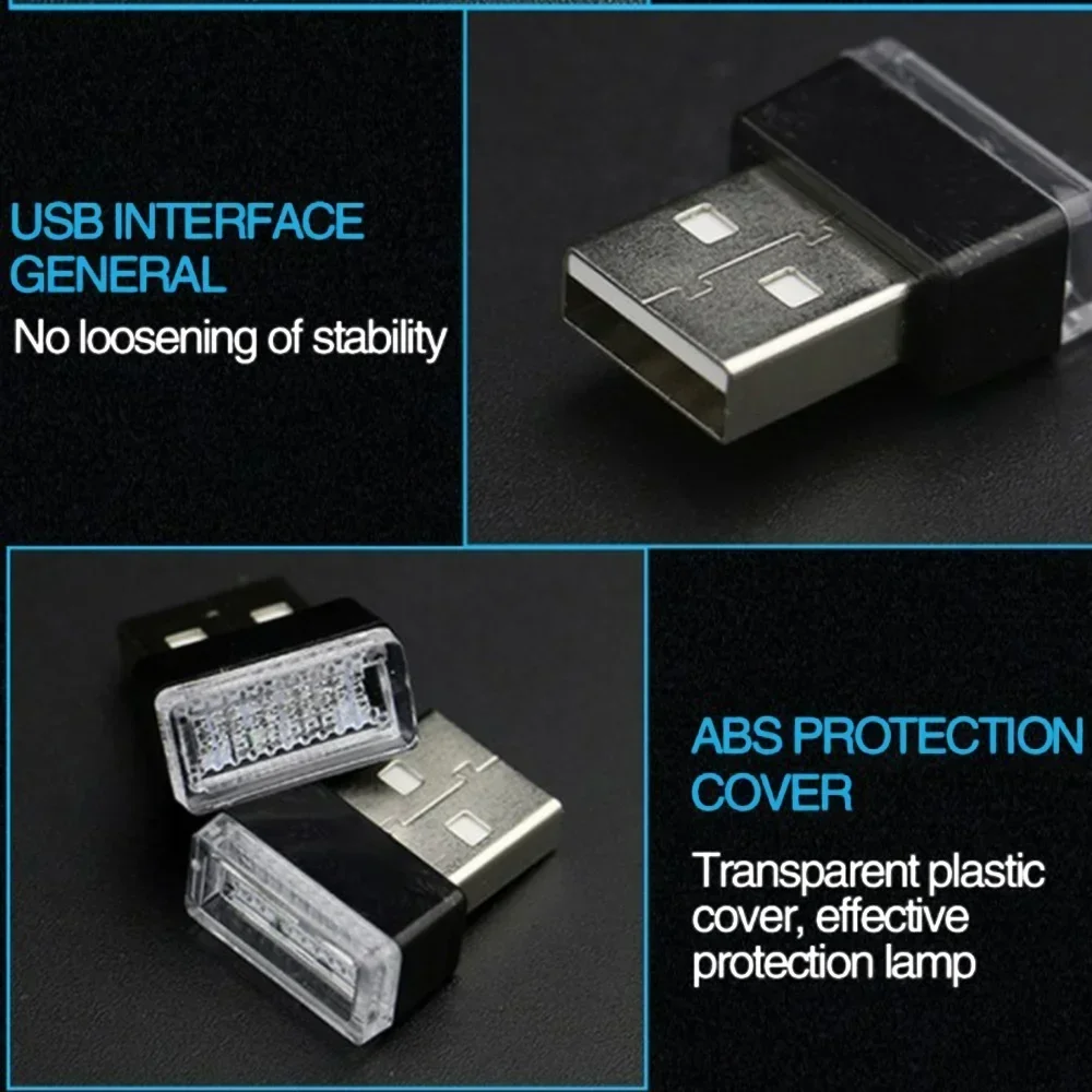 Luz Led ambiental para coche, sin modificación, ordenador portátil, luz nocturna Usb, luz decorativa para coche, luz de ambiente multiusos