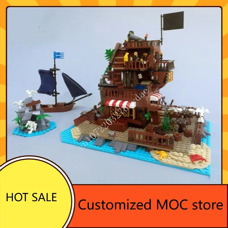 

1038PCS Sin Island Holiday MOC StreetView CityArchitecture Puzzle DIYAssembly Birthday Christmas Toy Gift for Kids Ages
