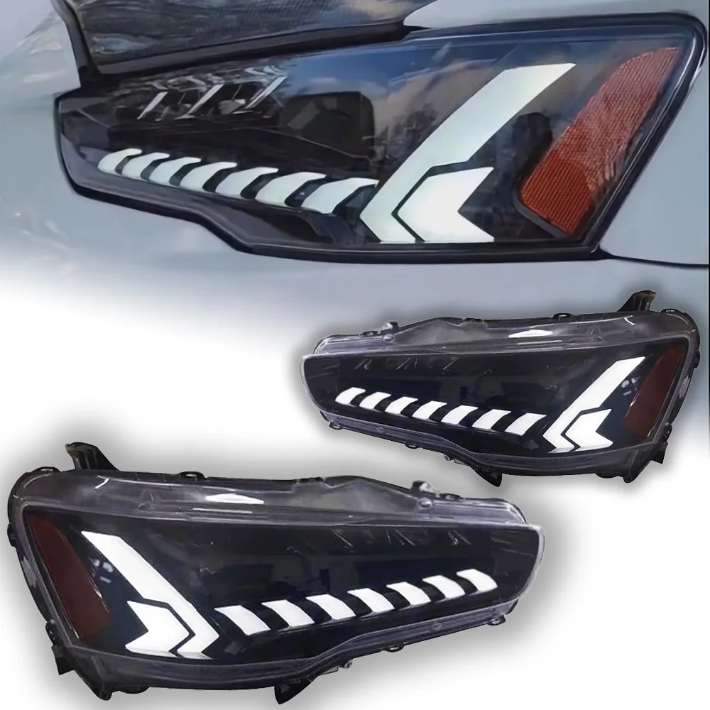 Pour Lancer phares LED DRL Signal dynamique feux de voiture avec lentille de projecteur pour Position avant accessoires automobiles