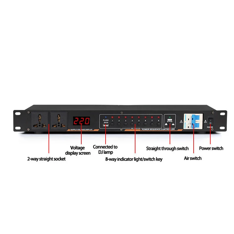 Power Sequence Controller High Quality 10 Channel Power Sequencer With Led Display For Recording