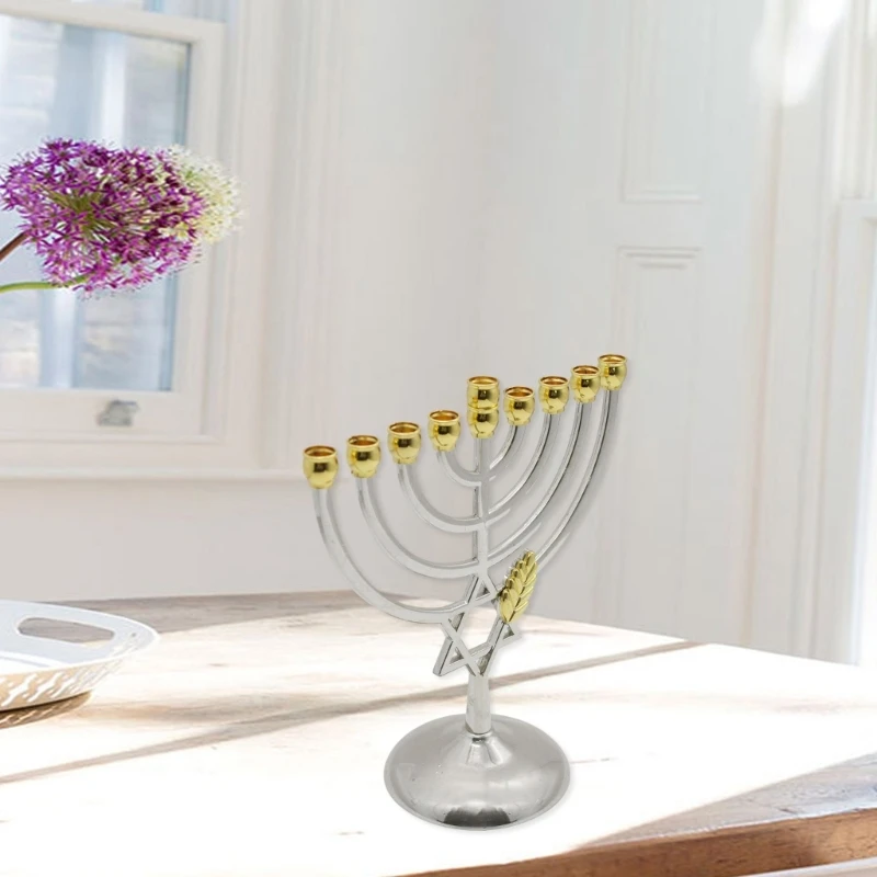 Đế nến Hanukkah 9 nhánh Lễ kỷ niệm Lễ hội Đế nến Chân nến Dropship