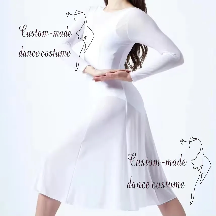 Tailored Full-Sleeve A-Line Dance Costume with Slim Waist