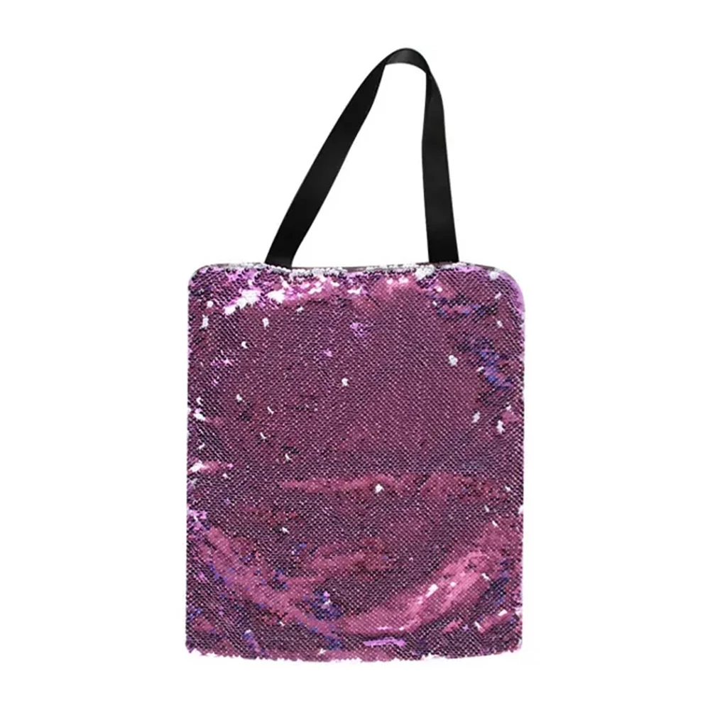 Women Reversible Magic Blank Thermal Sublimation For Custom Print Shopping Bag Sequin Tote Bag For Gift