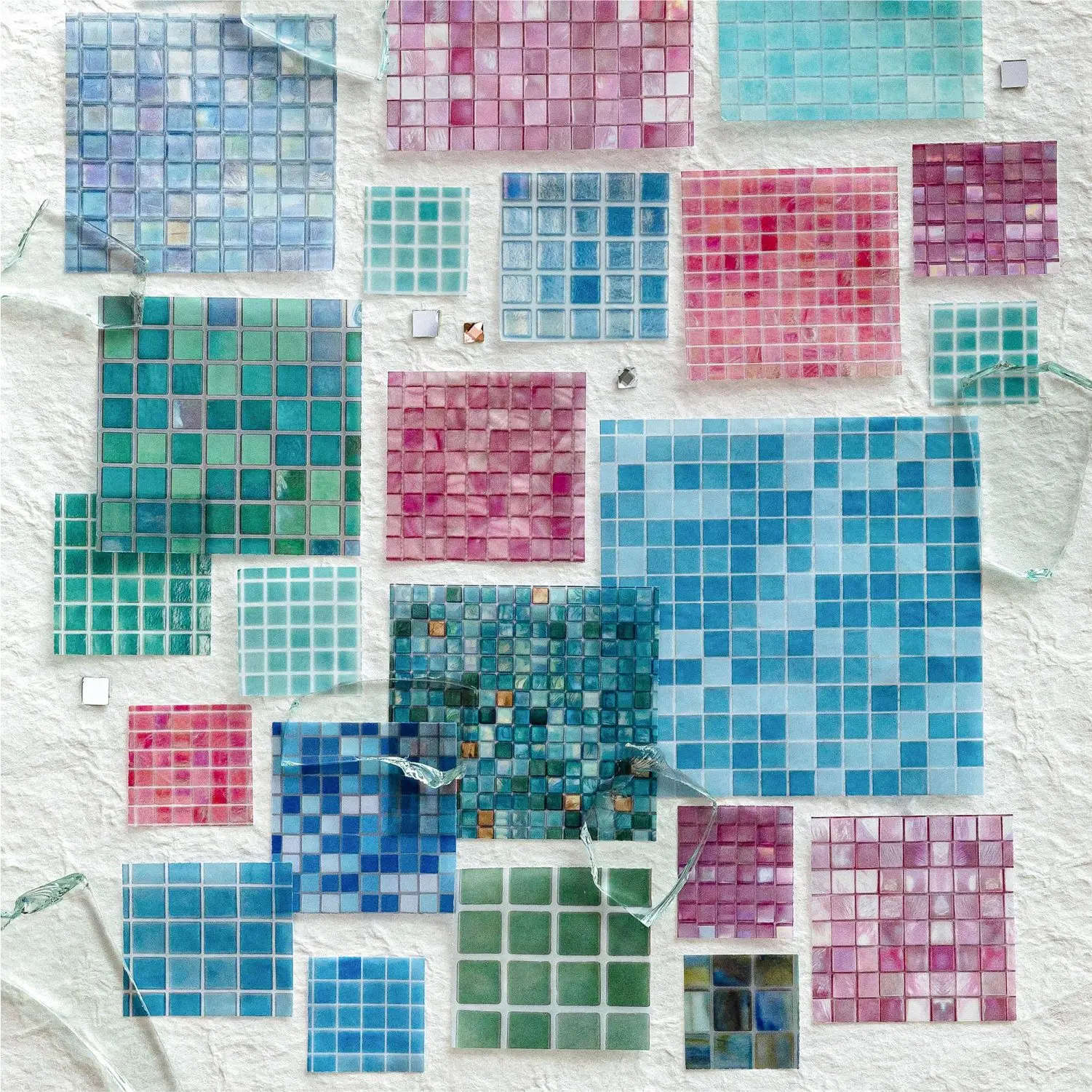 30pcs/lot Memo Pads Material Paper Glazed colored brick Spring Junk Journal Scrapbooking Cards Retro Background Decoration Paper