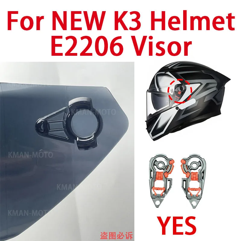 Helmet Visor for NEW AGV K3 DOT(E2206) Visor Motorcycle Helmet Lens Visor UV Protection Anti-scratch