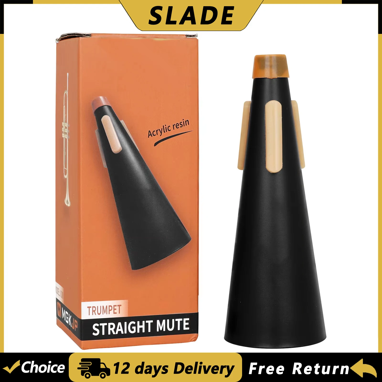SLADE Trumpet Weakphone Tapered PET Weakphone Effective Attenuation  Absorbing Trumpet Wind Music Instrument Trumpet Accessories