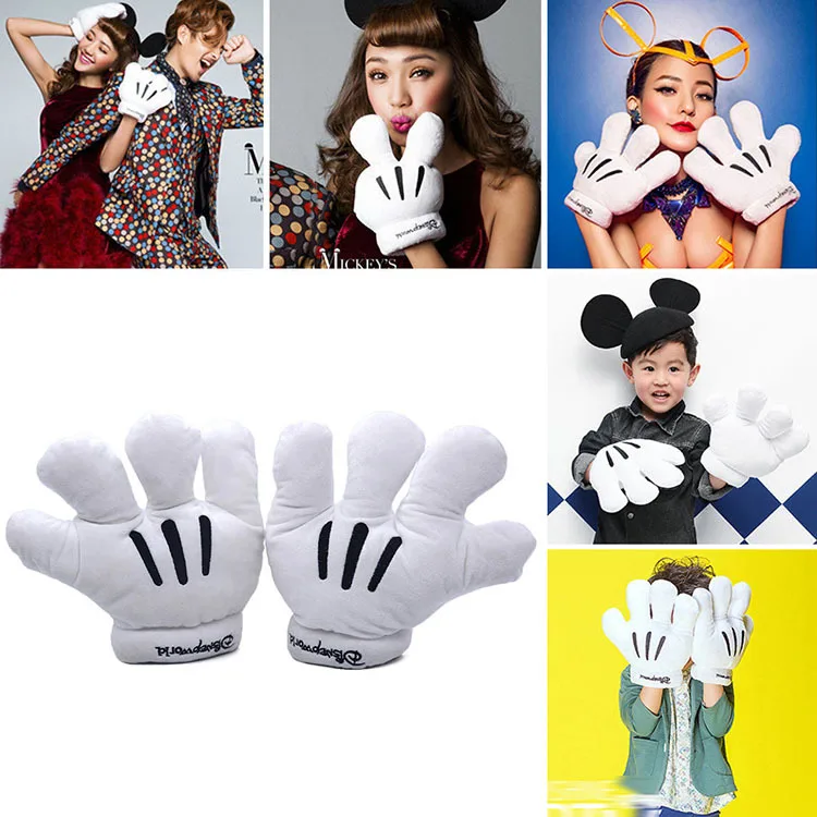 

Mickey Mouse Gloves Hand Puppet Minnie Mouse Performing props Cartoon Hand Cushion Pillow Cosplay Tool Gifts For Children