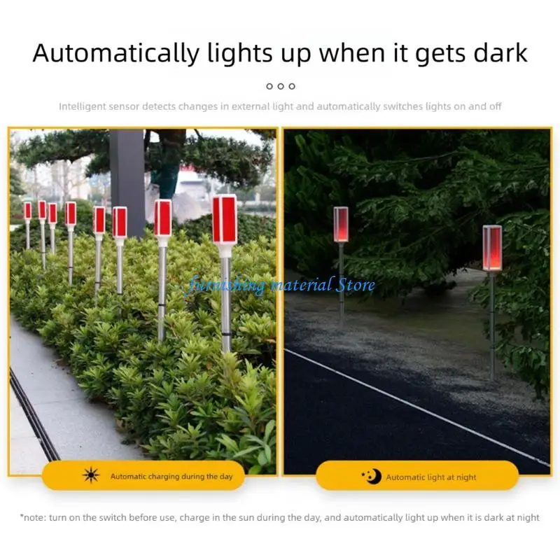 Y5GD 5Pcs Warning Barricades Automatic Solar LED Safety Lights