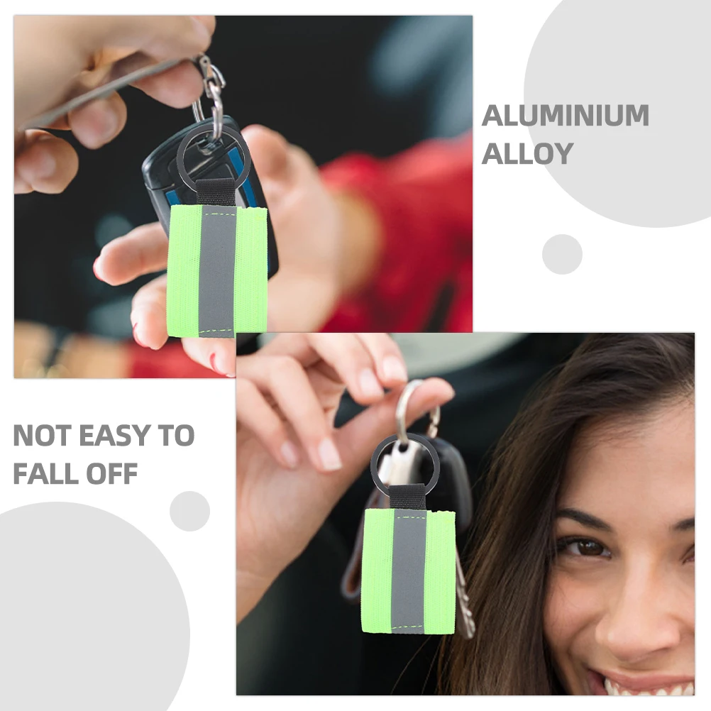 

8pcs Reflective Keychain Tags Lightweight Safety Gear For Backpacks Bags Kids Night Running Cycling Halloween Gift Camping