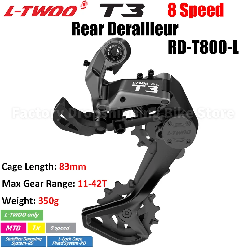 LTWOO New T3 Mountain Bike Transmission Kits 8 Speed Trigger Shifter 8V Damping System Rear Derailleur Original Bicycle Parts