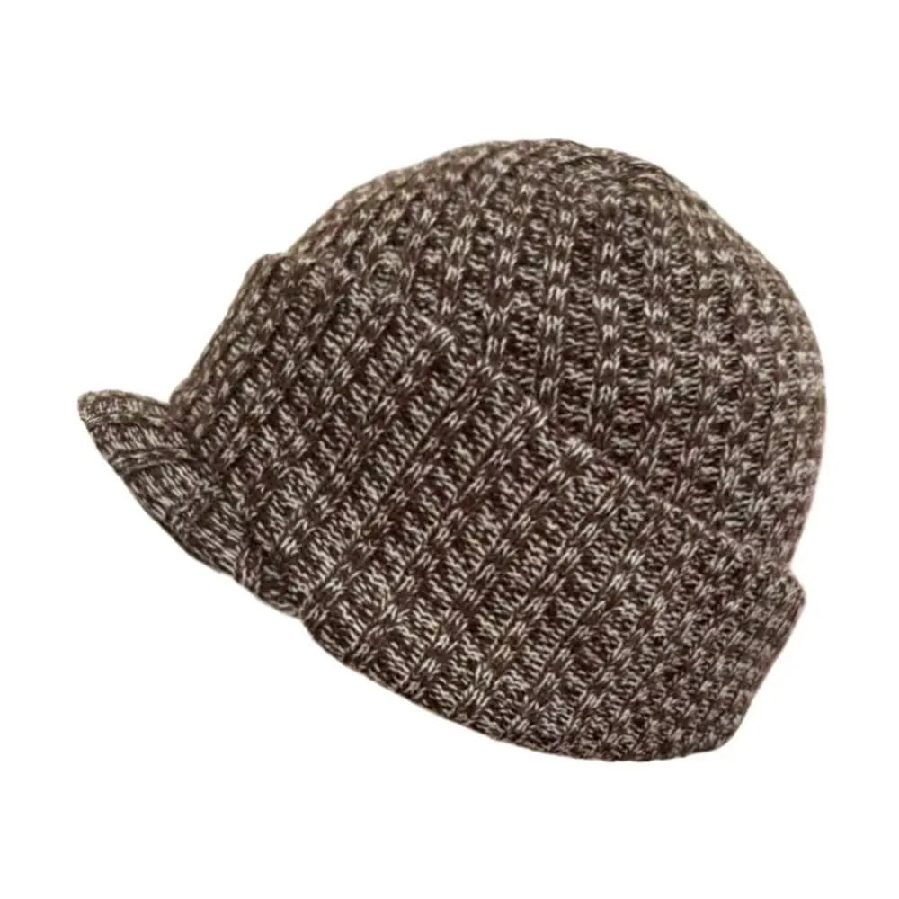 أزياء 2 في 1 قبعة الشتاء الدافئة حماية الأذن محبوك قبعة سميكة يندبروف إيرفلاب قبعة الرجال