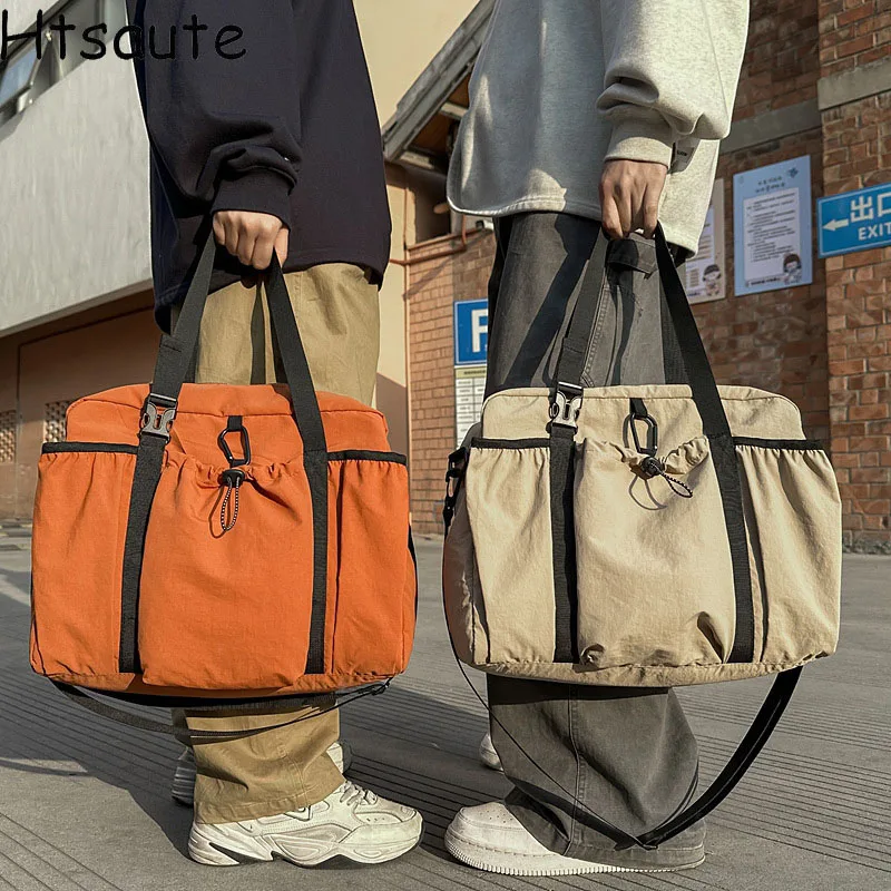 

Large Capacity Nylon Crossbody Bag Women Solid Color Messenger Shoulder Bags with Removable Strap Ladies Travel Totes Bag