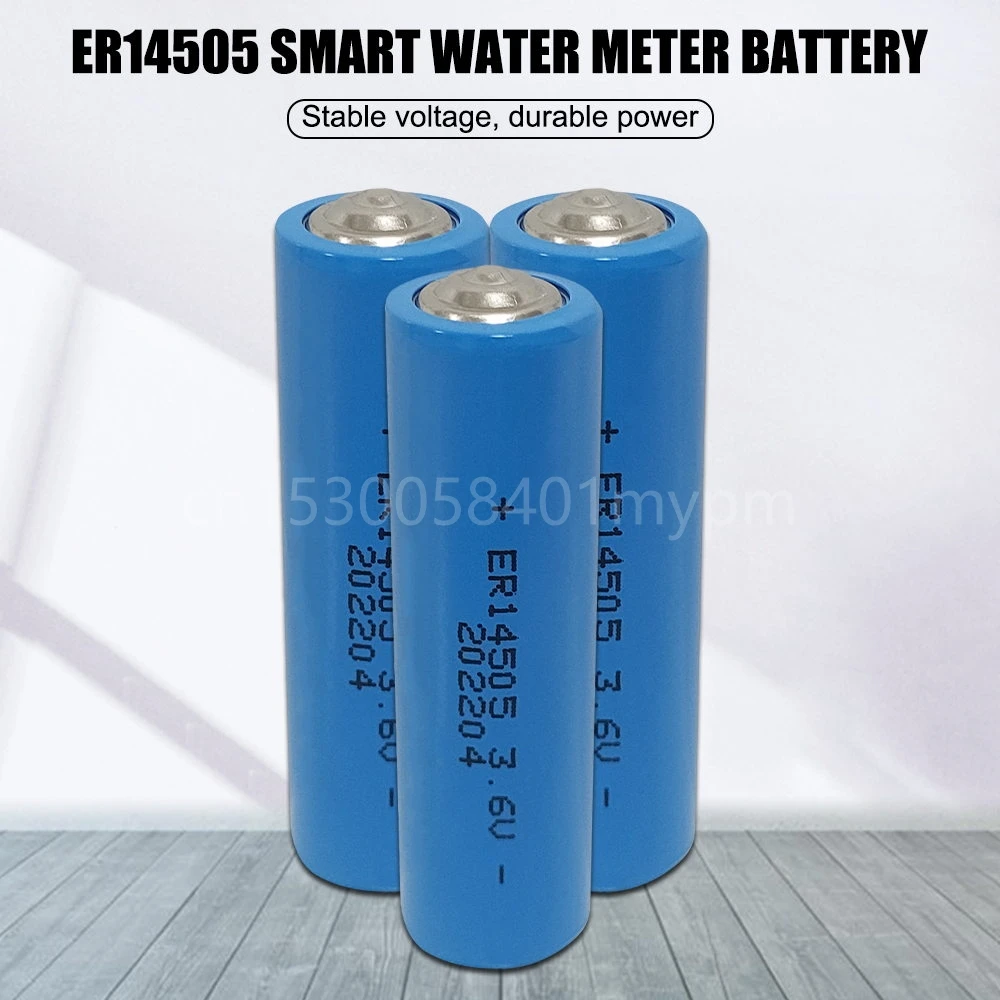 6PCS ER14505 AA Battery 3.6V Lithium Batteries 14505 2600mAh Cell Battery for Gas Meter Window Sensor Home Monitor