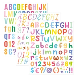 Colorful Letter Stickers Self-Adhesive Vinyl 26 Alphabet A-Z Planner Sticker Waterproof For Kids Mailbox,Address Number,Card,Cup