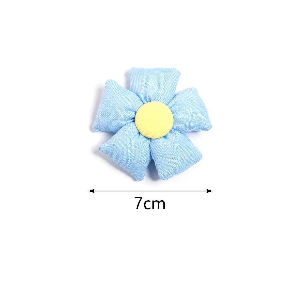 4pcs/lot Fabric Five Petals Flowers 7cm Cloth Fabric Flower Filling Cotton For DIY Handmake Decoration Gifts Clothing Accessorie