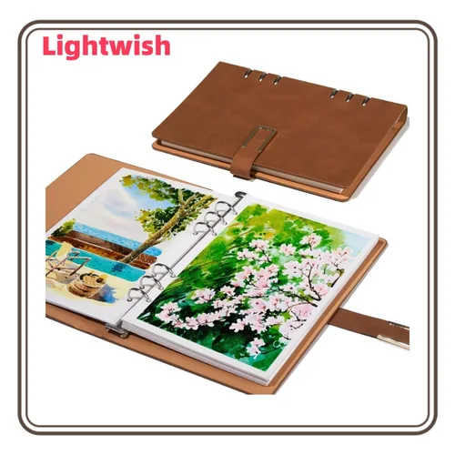 Lightwish-Cuaderno de bocetos de acuarela A5, 100% algodón, sin ácido, diario de acuarela, 300gsm/140lb, prensa en frío, 20 hojas para artistas