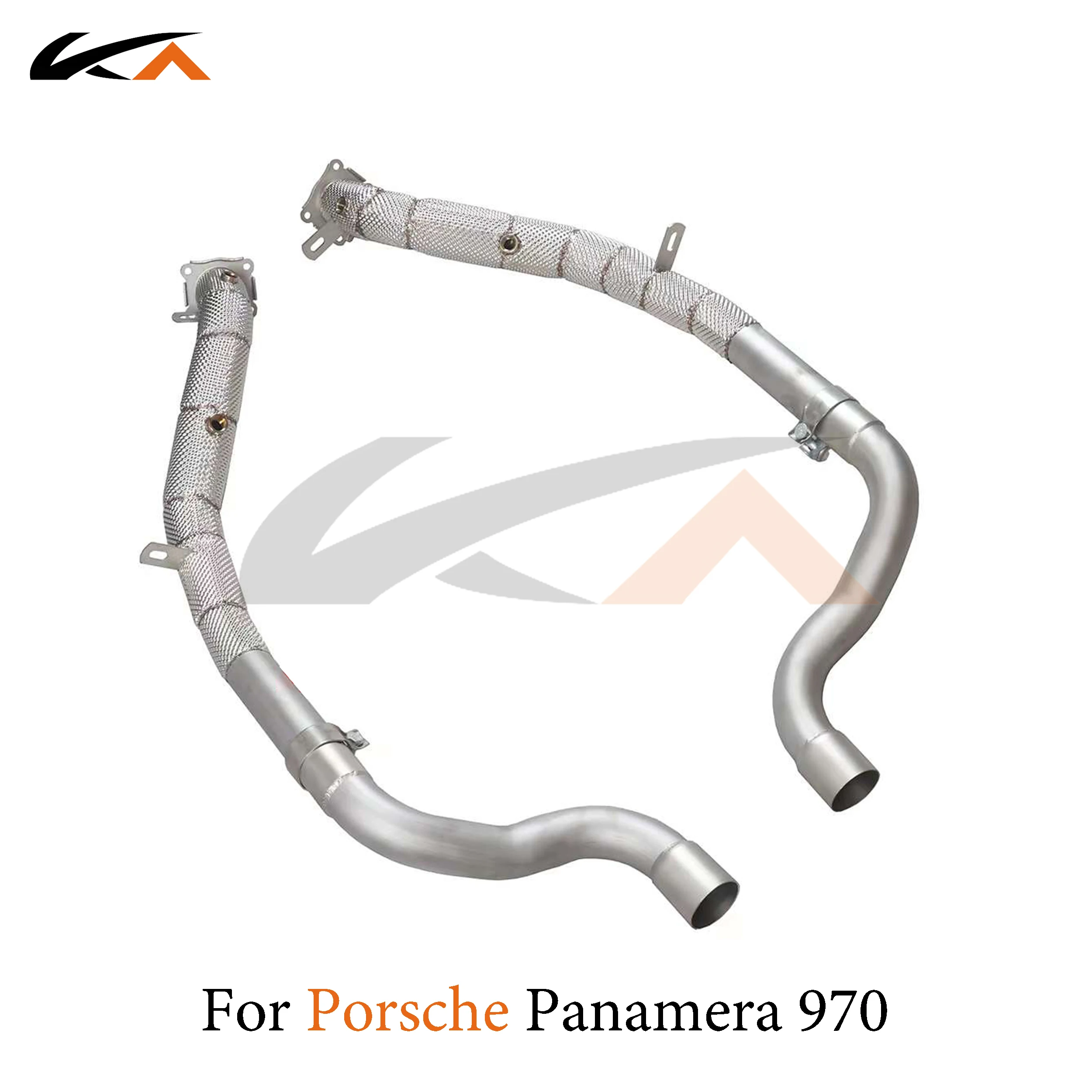 KA Tuning exhaust system header stainless downpipe for Porsche panamera 970 3.6 axle pipe catalysis heat shield