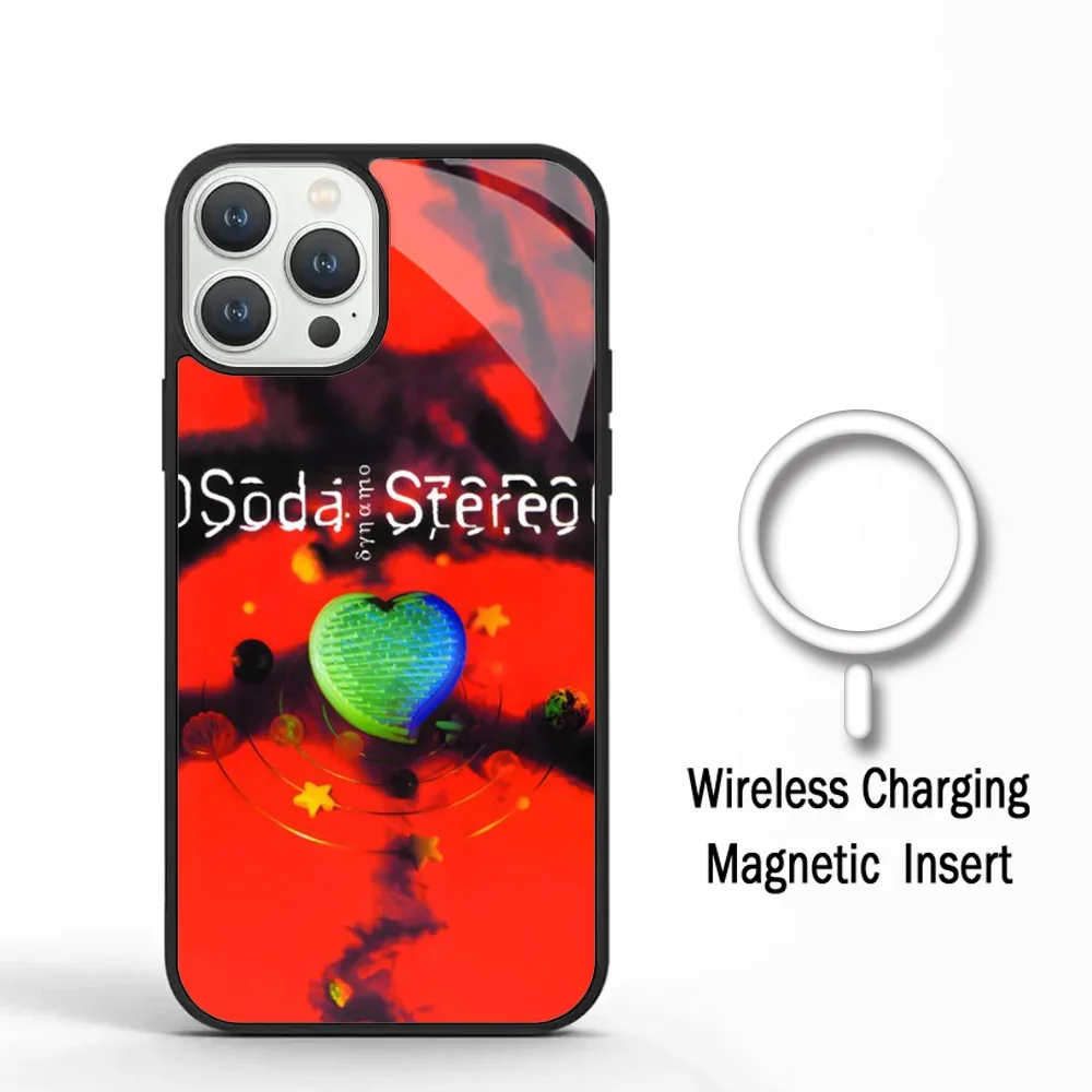 Band S-Soda S-Stereo Phone Case For IPhone 11 12 13 14 15 Plus Pro Max Mirror Acrylic Cover For Magsafe