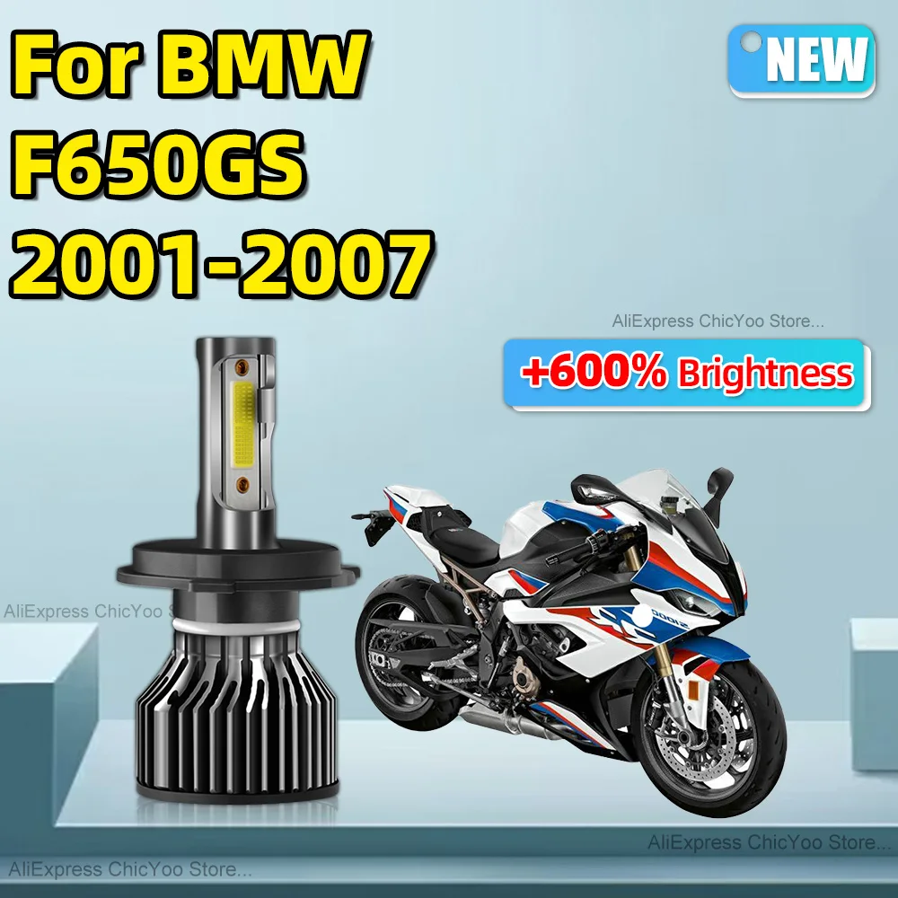

For BMW F650GS 2001 2002 2003 2004 2005 2006 2007 LED Motorcycle Headlight H4 Moto Bulbs 15000LM COB Chip High Bright 6000K