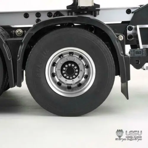 1/14 LESU RC أجزاء معدنية محور عجلات خلفي متوافق مع Tamiyaya FH12 FH16 جرار سيارة المحور عرافة قطع الغيار TH15095 #5