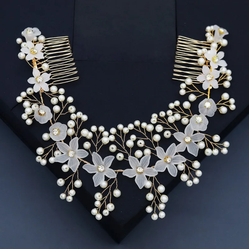 Bride Jewelry Korean Wedding Comb Handmade Atmospheric Pearl Hair Comb