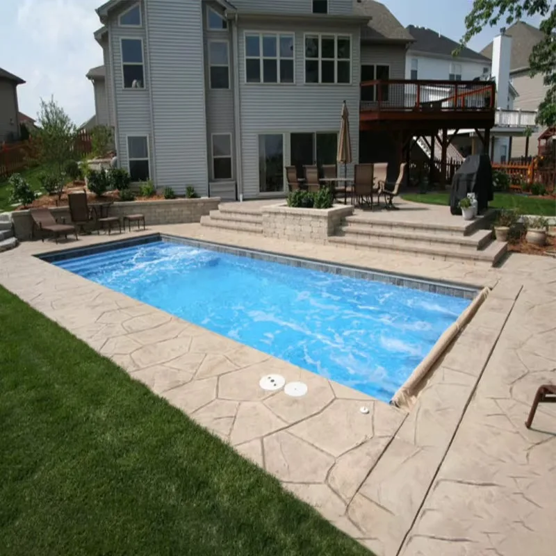 Stock Hotel Backyard Mosaic Tile Plastic Fiberglass Pool Above Ground Swimming Pool Small Family Inground Outdoor Spa Pool