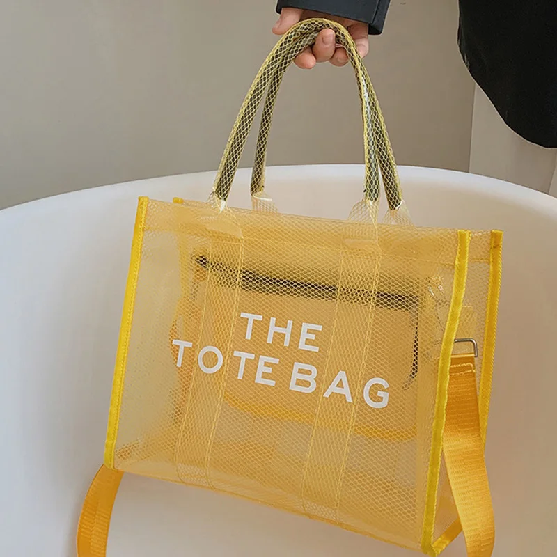 2023 New Luxury Designer The Tote Bag Women Transparent Handbag Messenger Shopping Bag Vacation Beach Bags Sac A Main Femme