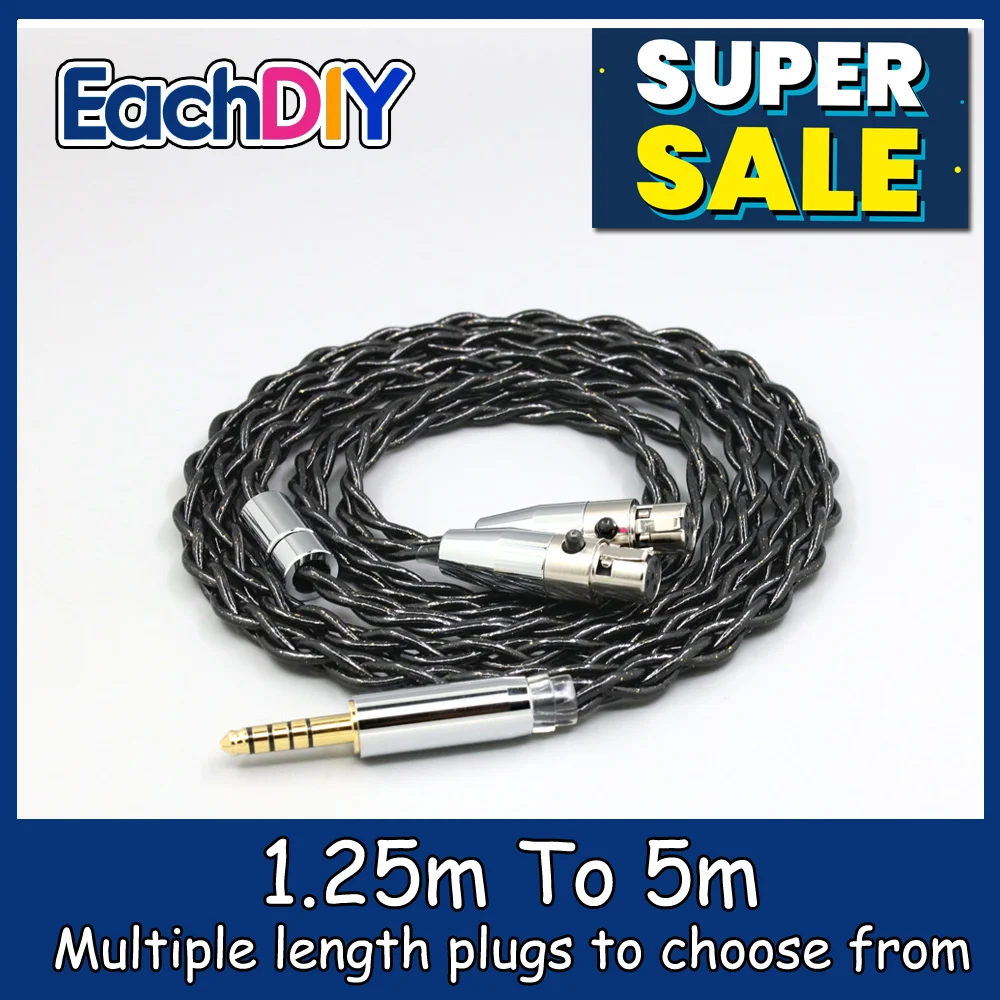 

99% Pure Silver Palladium Graphene Floating Gold Cable For Audeze LCD-3 LCD-2 LCD-X LCD-XC LCD-4z LCD-MX4 LN008340